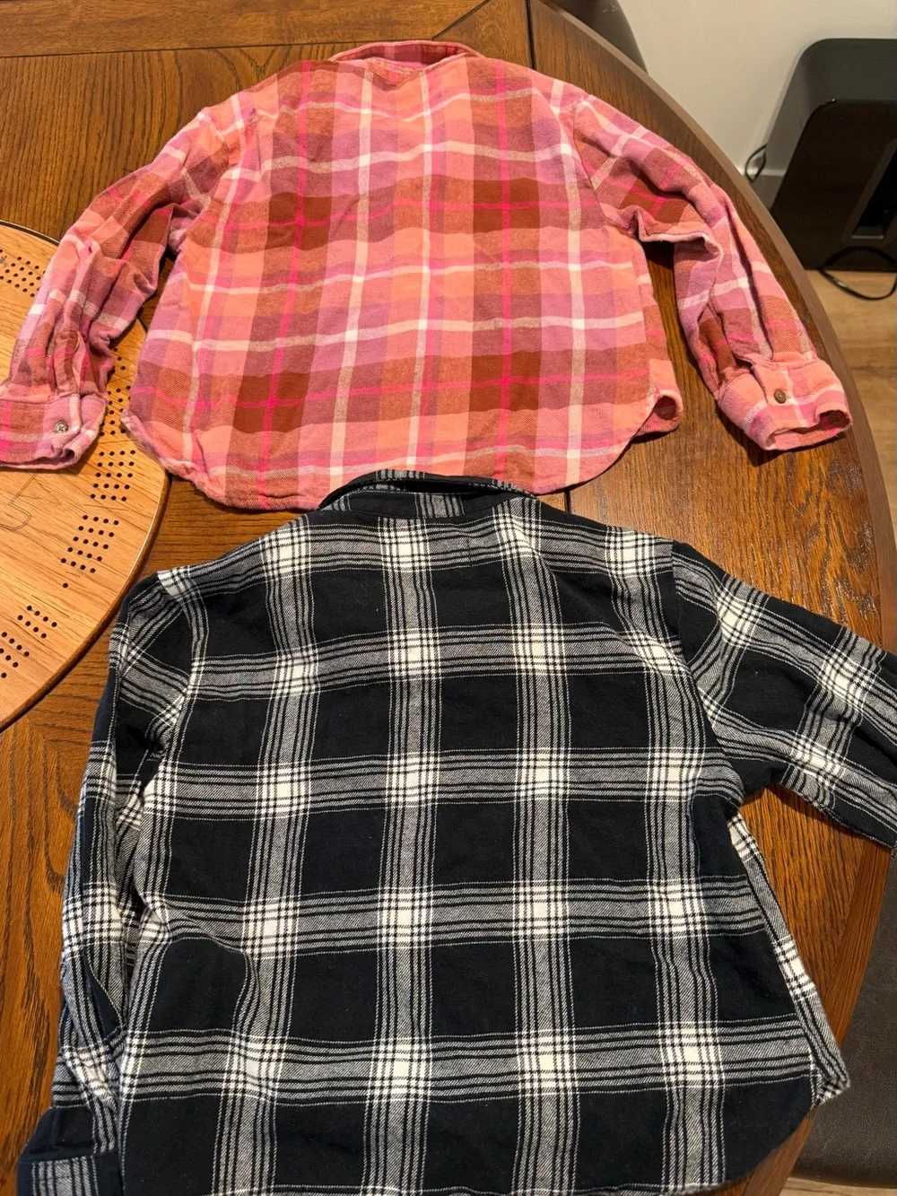 Old Navy Kids Plaid Button-Down Shirts — Pink & Black
